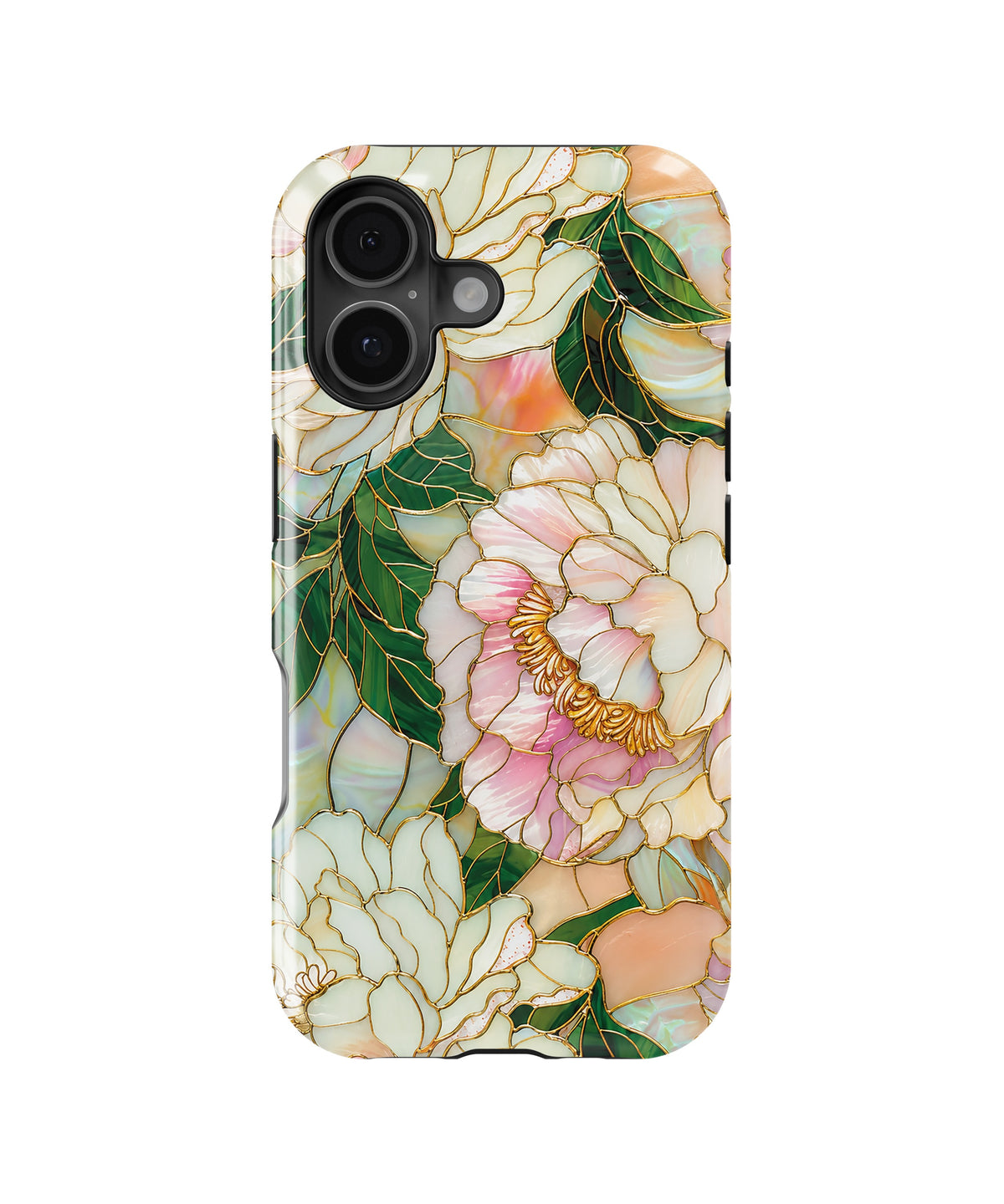 Soft Pink Peony Floral MagSafe iPhone Tough Case product image for iPhone 17, iPhone 16, and iPhone 16 Plus