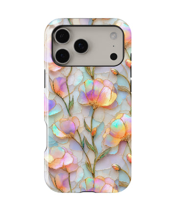 Iridescent Pastel Floral MagSafe iPhone Tough Case product image for iPhone 17 Pro Max
