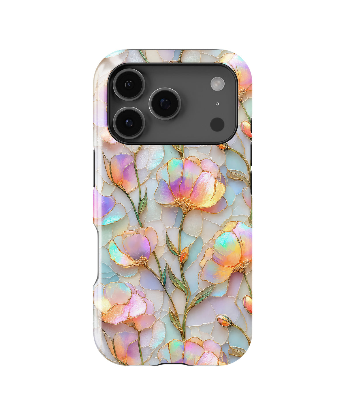 Iridescent Pastel Floral MagSafe iPhone Tough Case product image for iPhone 17 Pro