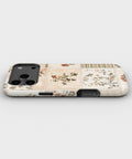 Vintage Floral Patchwork MagSafe iPhone Tough Case low angle lifestyle product view