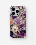 Purple Pressed Flower MagSafe iPhone Tough Case product image for iPhone Pro models