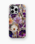 Purple Pressed Flower MagSafe iPhone Tough Case product image for iPhone Pro Max models