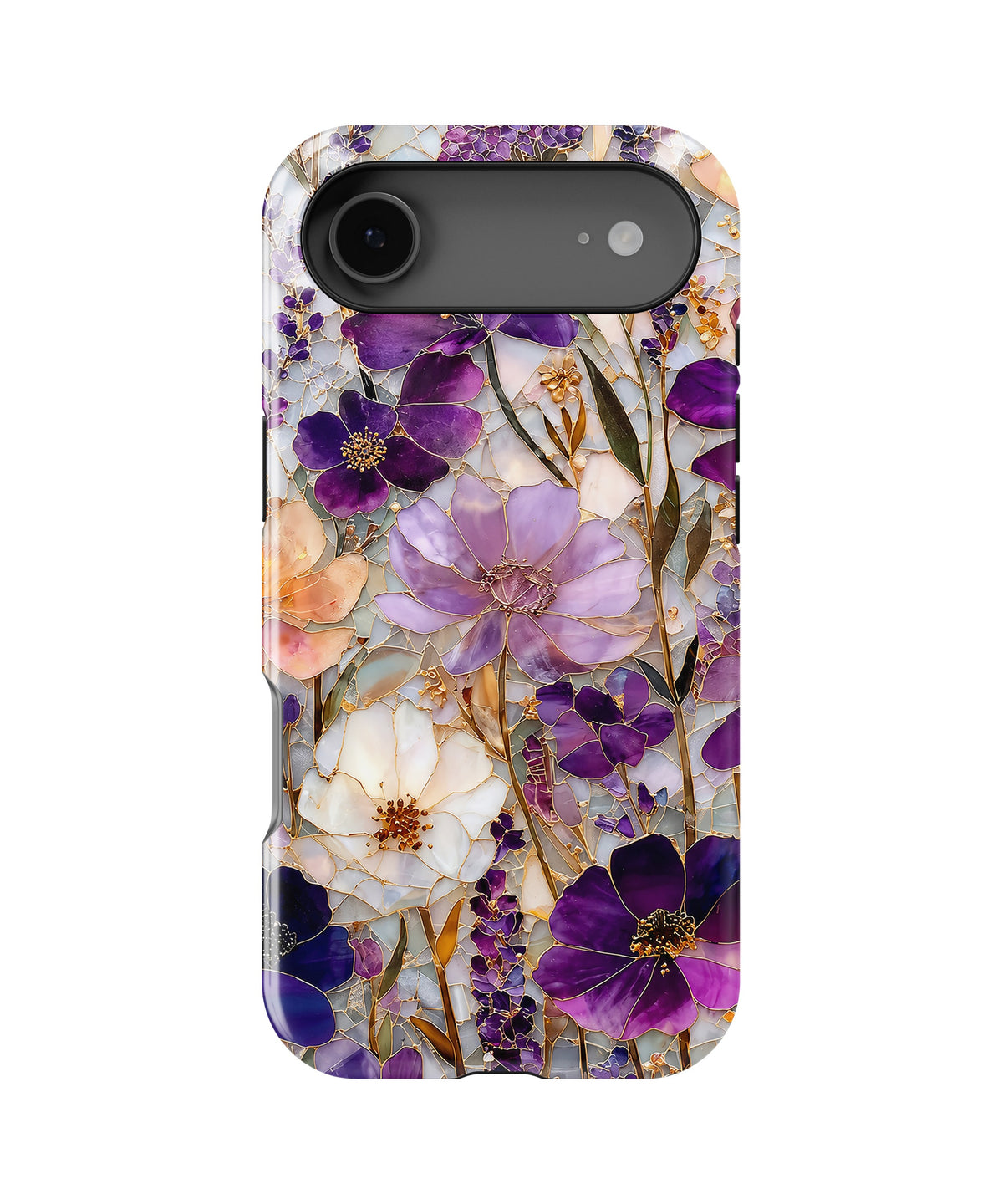 Purple Pressed Flower MagSafe iPhone Tough Case product image for iPhone 17 Air