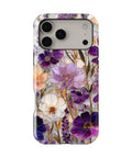 Purple Pressed Flower MagSafe iPhone Tough Case product image for iPhone 17 Pro Max