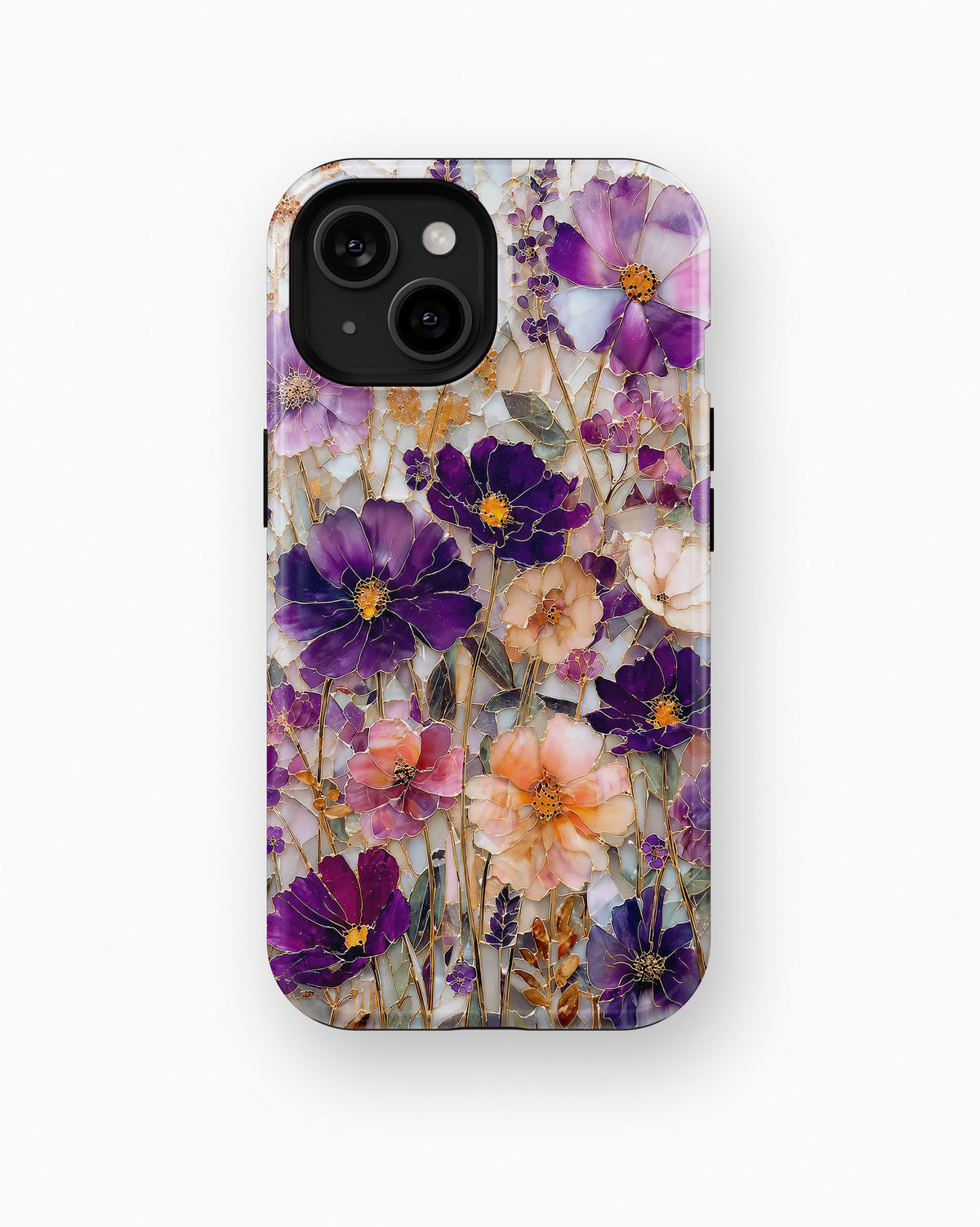Purple Pansy Floral MagSafe iPhone Tough Case product image for iPhone standard and Plus models