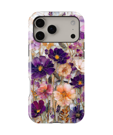 Purple Pansy Floral MagSafe iPhone Tough Case product image for iPhone 17 Pro Max