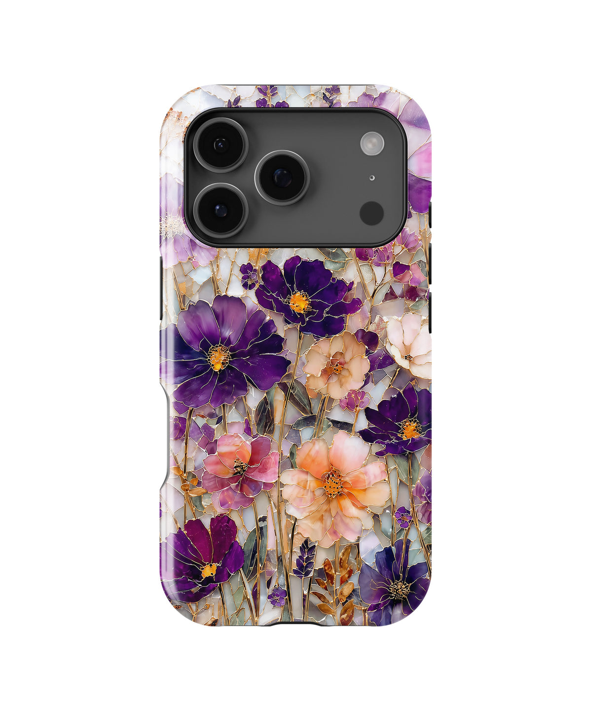 Purple Pansy Floral MagSafe iPhone Tough Case product image for iPhone 17 Pro