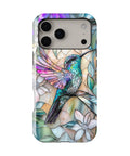 Stained Glass Hummingbird Floral MagSafe iPhone Tough Case product image for iPhone 17 Pro Max