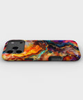Soft Vintage Floral Garden MagSafe iPhone Tough Case low angle lifestyle product view