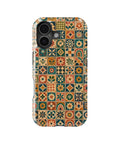 Vintage bohemian floral geometric mosaic tile MagSafe iPhone tough case for iPhone 17
