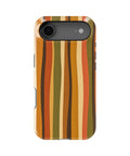 70s retro brown orange wavy vertical stripes MagSafe iPhone tough case for iPhone 17 Air