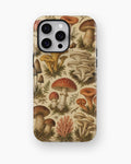 Vintage mushroom field guide woodland fungi shockproof case for iPhone Pro Max models