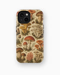 Vintage mushroom field guide woodland fungi shockproof case for standard iPhone models