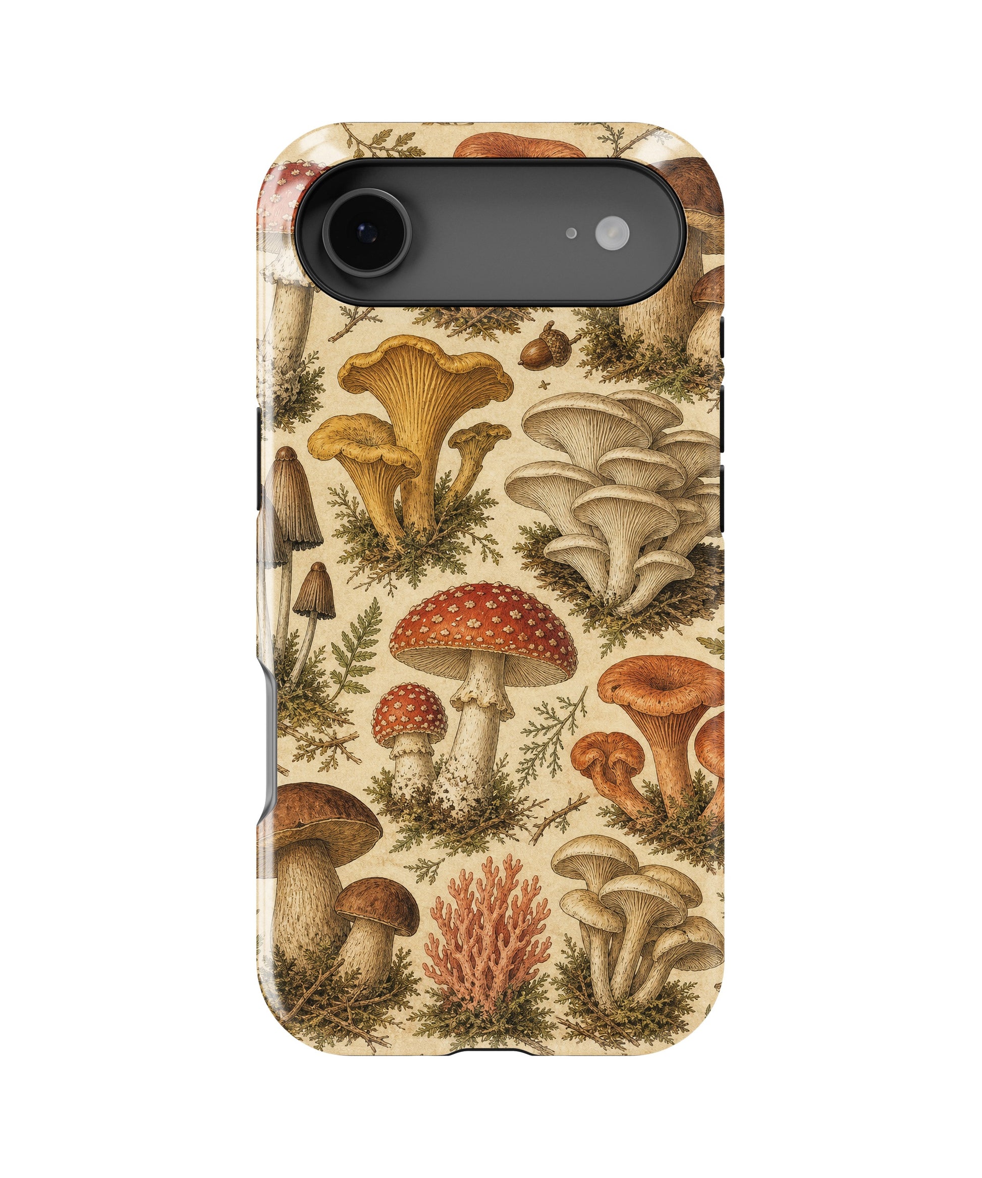 Vintage mushroom field guide woodland fungi MagSafe iPhone tough case for iPhone 17 Air