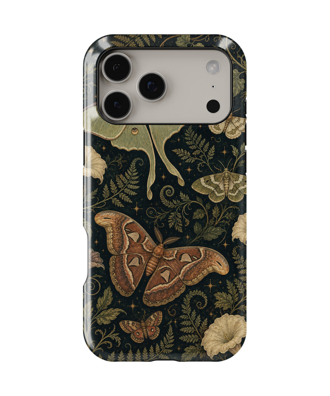 Dark academia luna moth night botanical shockproof MagSafe iPhone case for iPhone 17 Pro Max