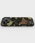 Dark academia luna moth night botanical tough iPhone case with raised camera and edge protection
