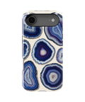 Blue violet agate geode slice collage MagSafe iPhone tough case for iPhone 17 Air