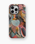 Colorful abstract ocean coral and sea-life collage shockproof case for iPhone Pro Max models
