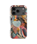 Colorful abstract ocean coral and sea-life collage MagSafe iPhone tough case for iPhone 17 Pro