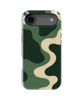 Emerald cream S-curve topographic wave MagSafe iPhone tough case for iPhone 17 Air