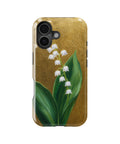 Antique gold lily of the valley botanical MagSafe iPhone tough case for iPhone 17