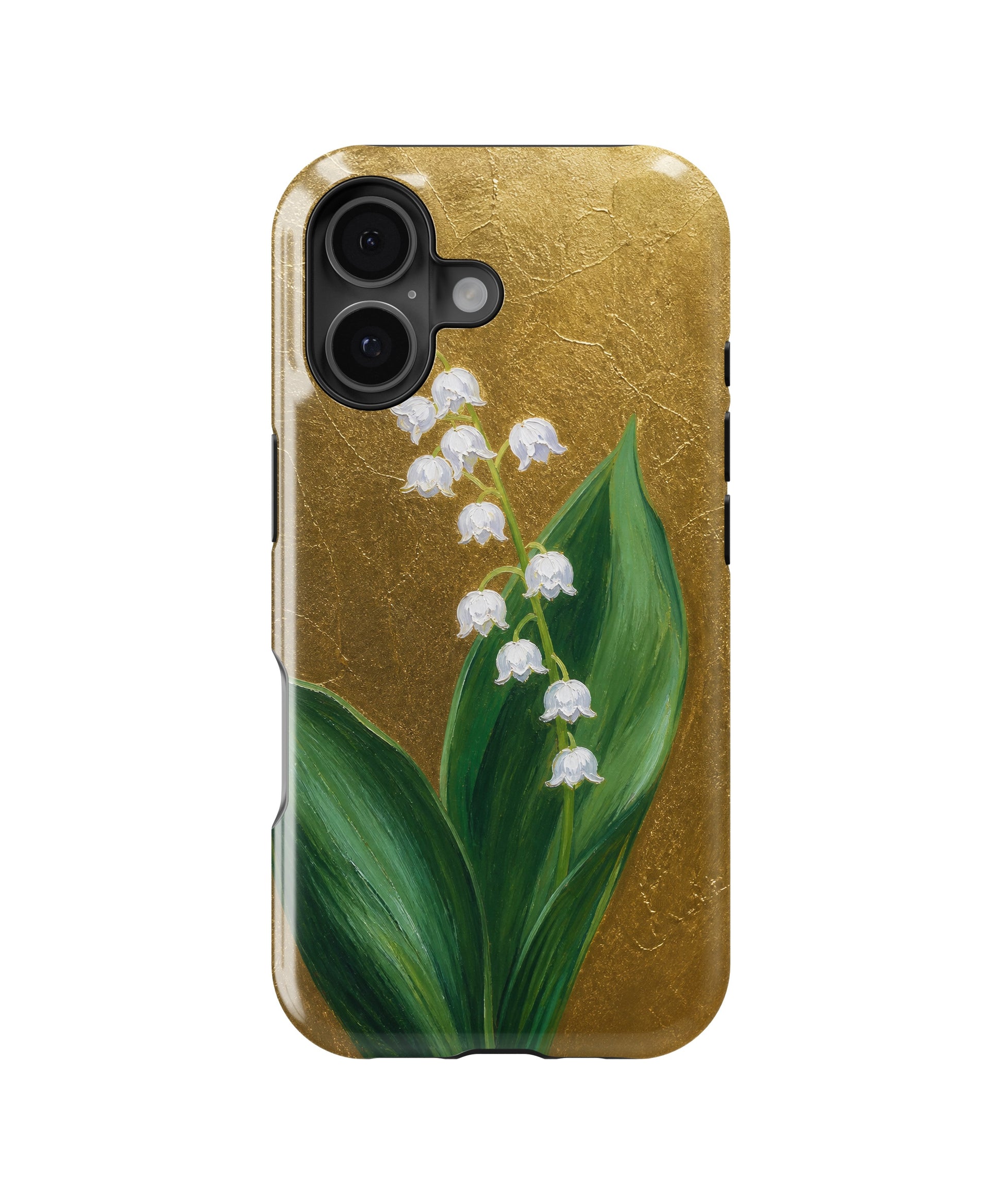Antique gold lily of the valley botanical MagSafe iPhone tough case for iPhone 17