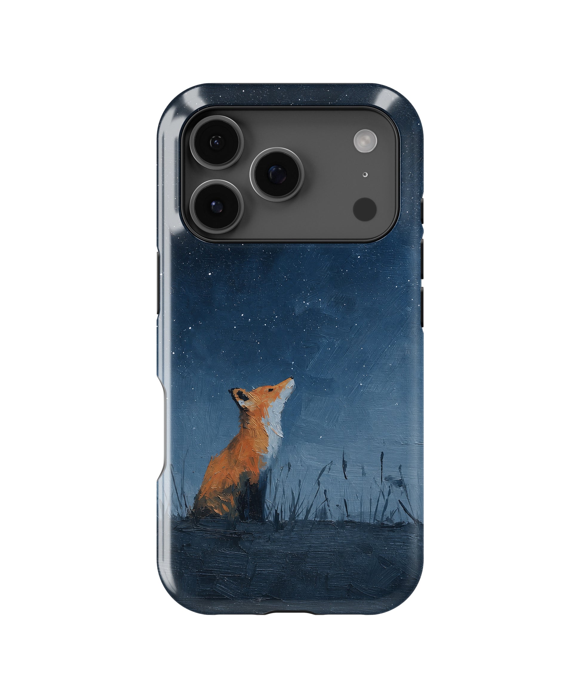 Starry night orange fox oil painting MagSafe iPhone tough case for iPhone 17 Pro