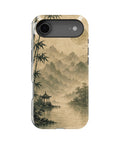 Wabi-sabi bamboo gray sun pavilion landscape MagSafe iPhone tough case for iPhone 17 Air