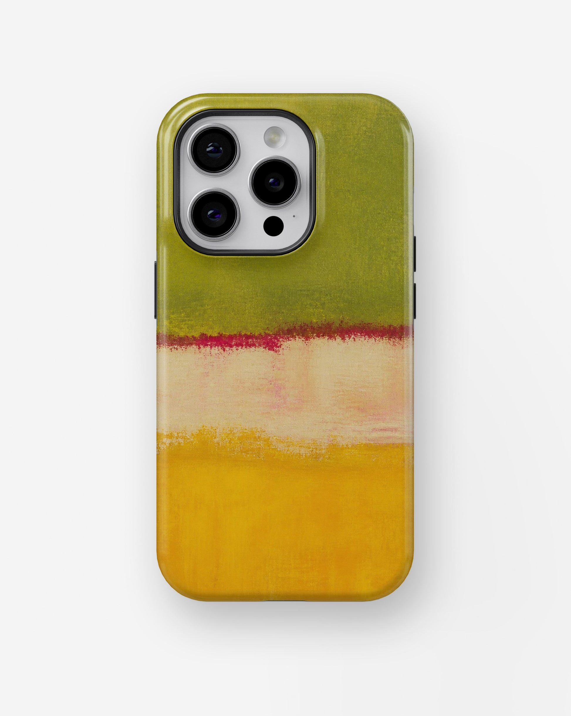 Chartreuse Cream Golden Yellow Color Block shockproof case for iPhone Pro models