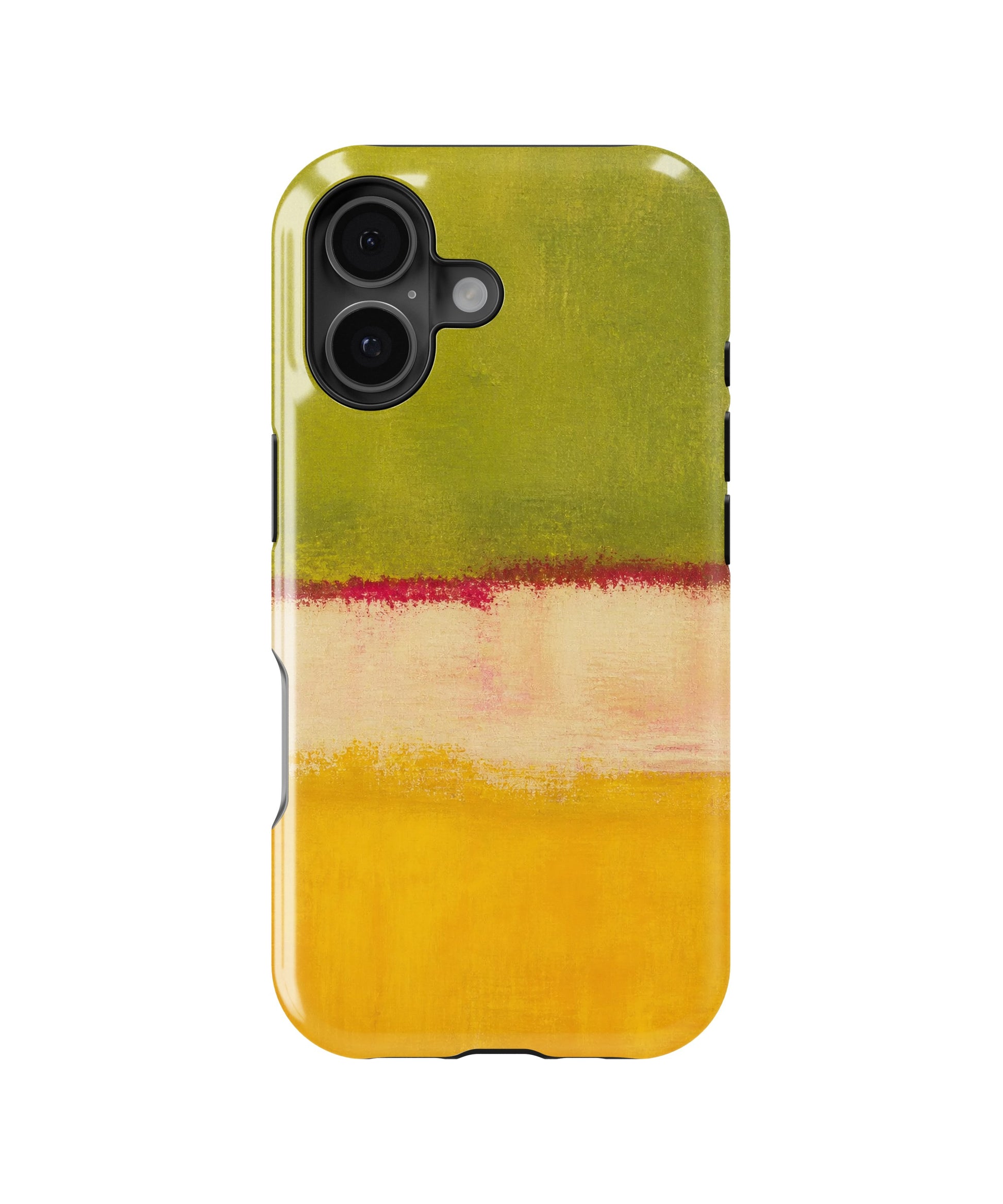 Chartreuse Cream Golden Yellow Color Block MagSafe iPhone tough case for iPhone 17