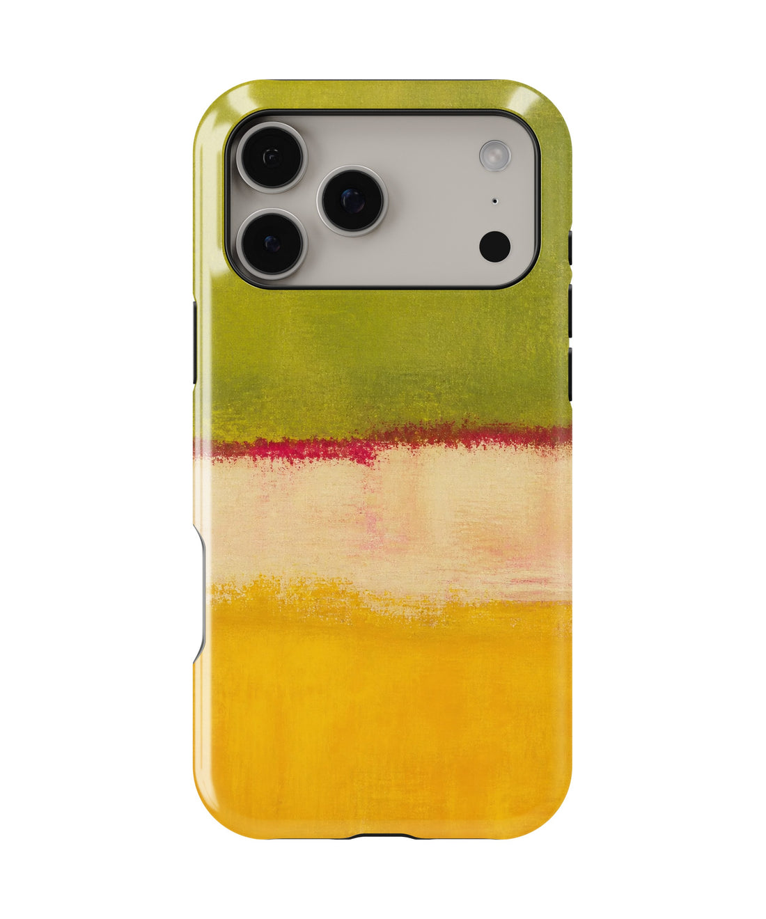 Chartreuse Cream Golden Yellow Color Block shockproof MagSafe iPhone case for iPhone 17 Pro Max