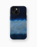 Midnight Navy Sky Blue Color Block shockproof case for standard iPhone models