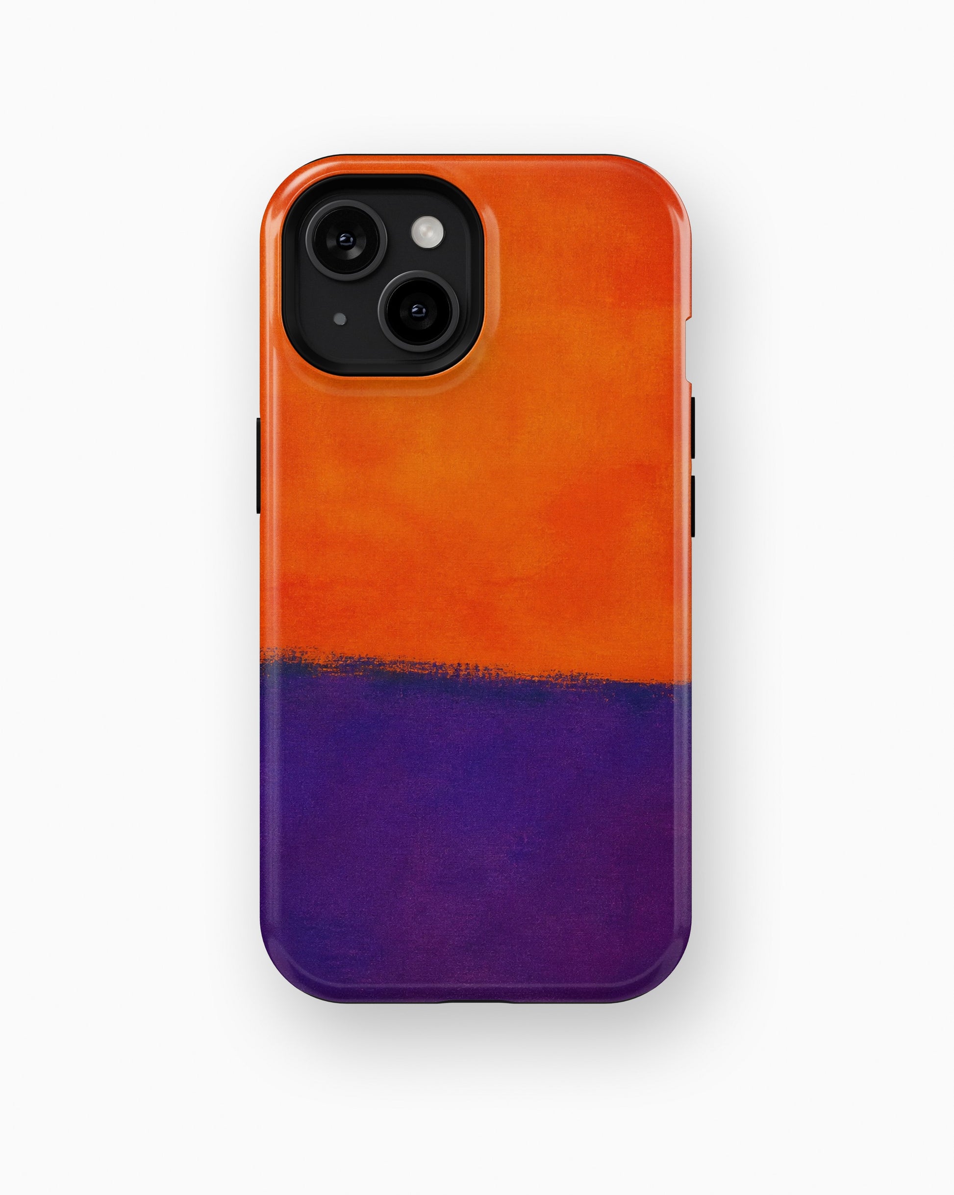 Tangerine Purple Color Block shockproof case for standard iPhone models