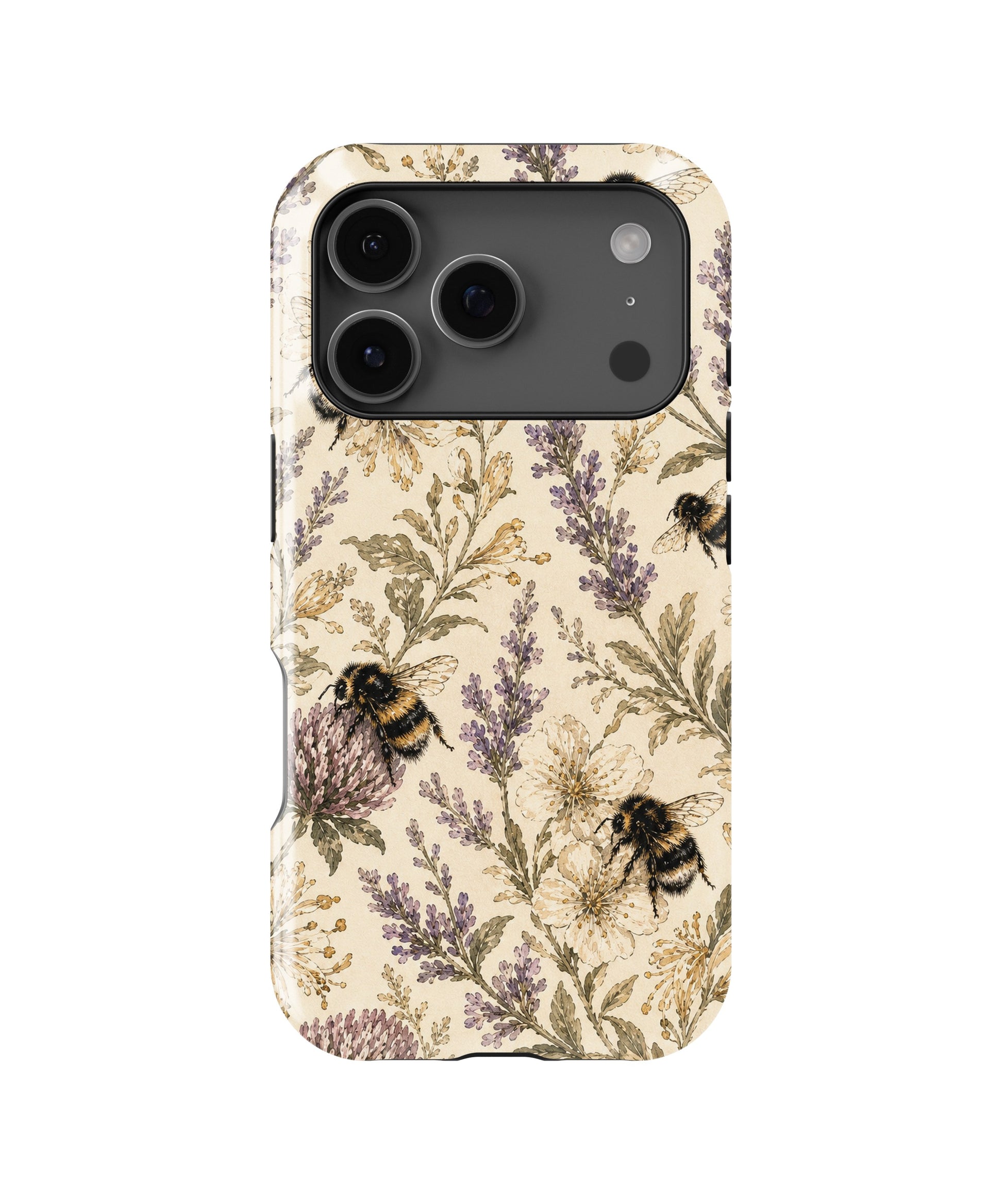 Lavender Bumblebee Botanical MagSafe iPhone tough case for iPhone 17 Pro