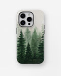 Green Watercolor Forest MagSafe iPhone Tough Case - i15 pro tough p1