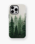 Green Watercolor Forest MagSafe iPhone Tough Case - i15 pro max tough p1