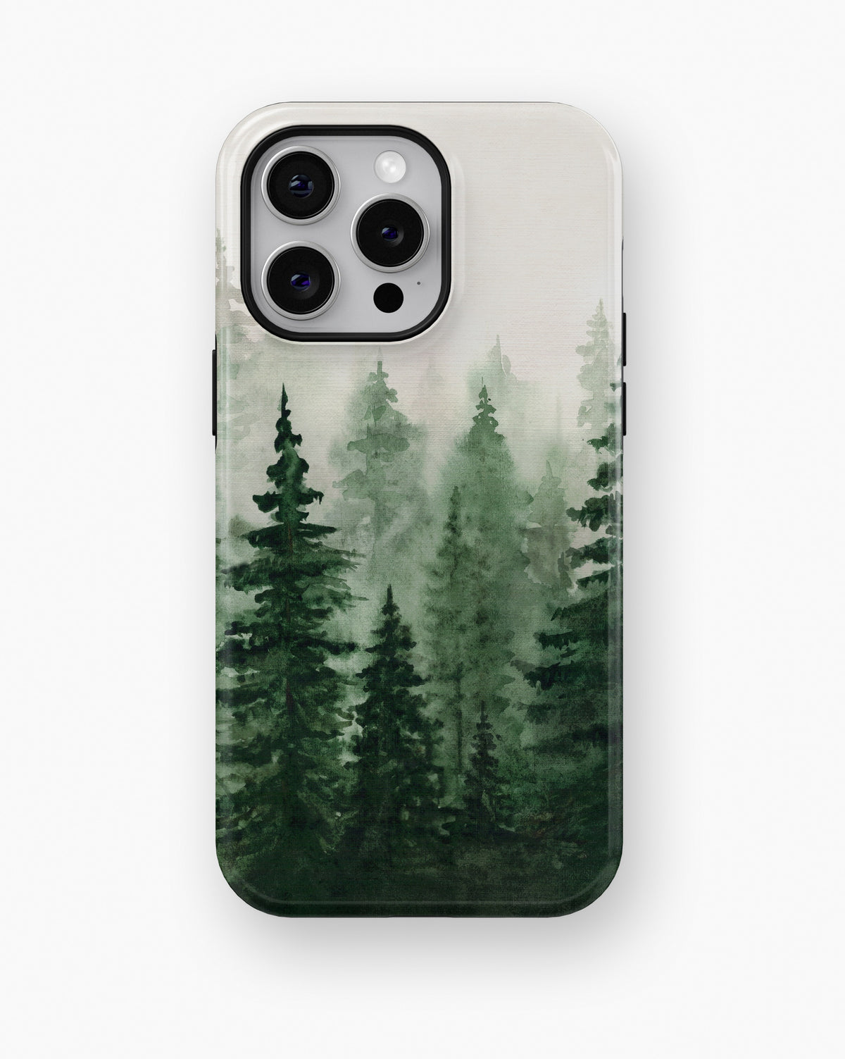 Green Watercolor Forest MagSafe iPhone Tough Case - i15 pro max tough p1