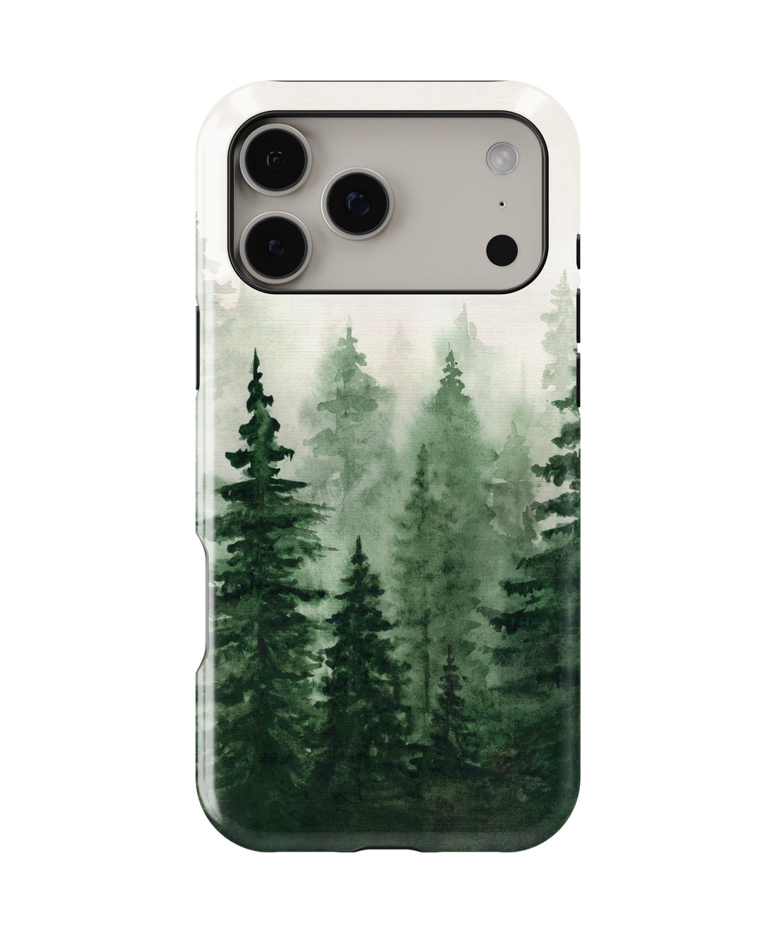 Green Watercolor Forest MagSafe iPhone Tough Case - i17PMT p1