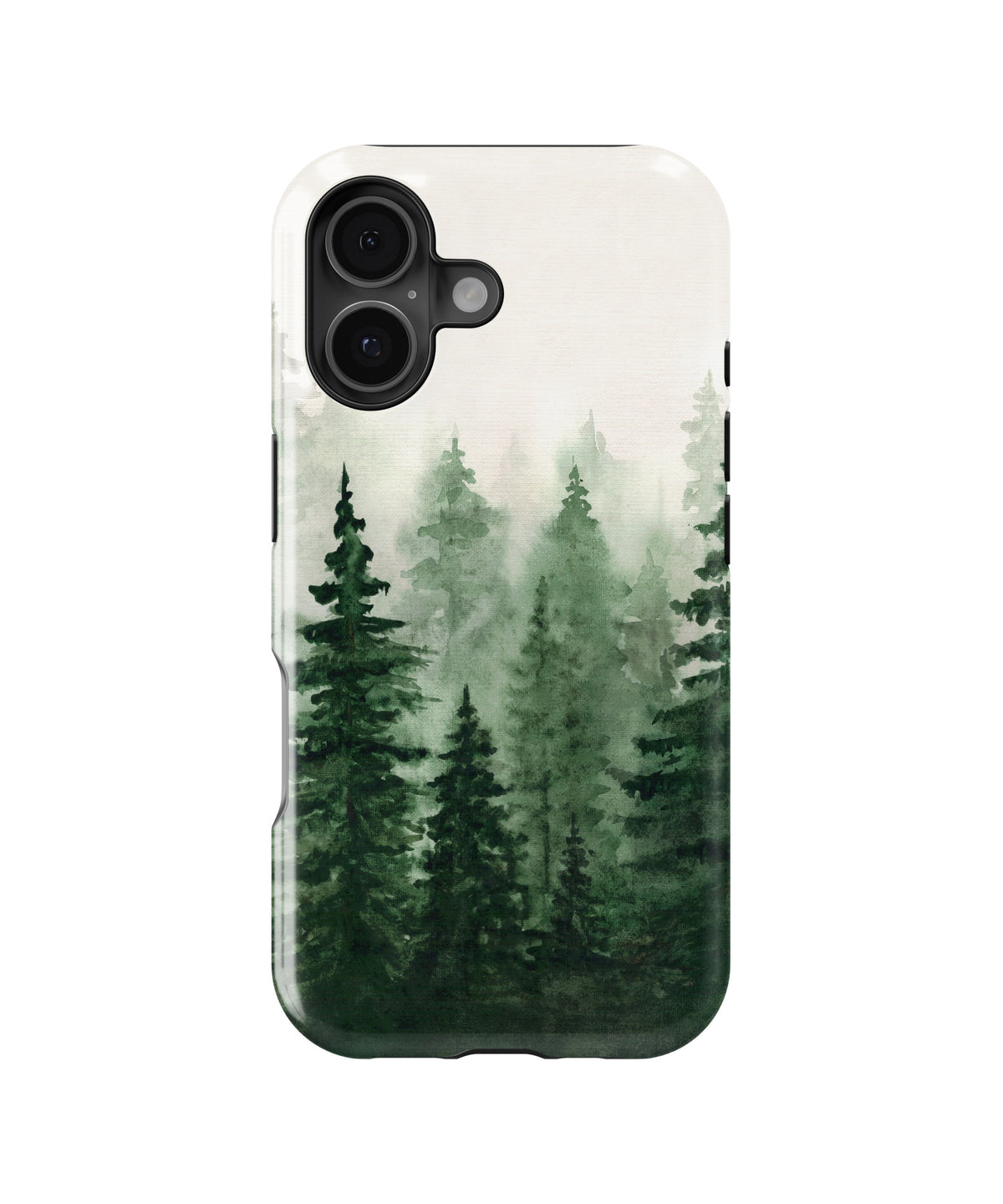 Green Watercolor Forest MagSafe iPhone Tough Case - i17T p1