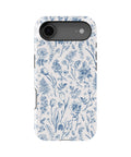 Blue Botanical Line Art Floral MagSafe iPhone Tough Case - i17AT p1