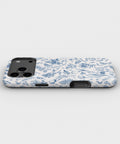 Blue Botanical Line Art Floral MagSafe iPhone Tough Case - i17PMT p3