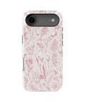 Pink Botanical Line Art Floral MagSafe iPhone Tough Case - i17AT p1