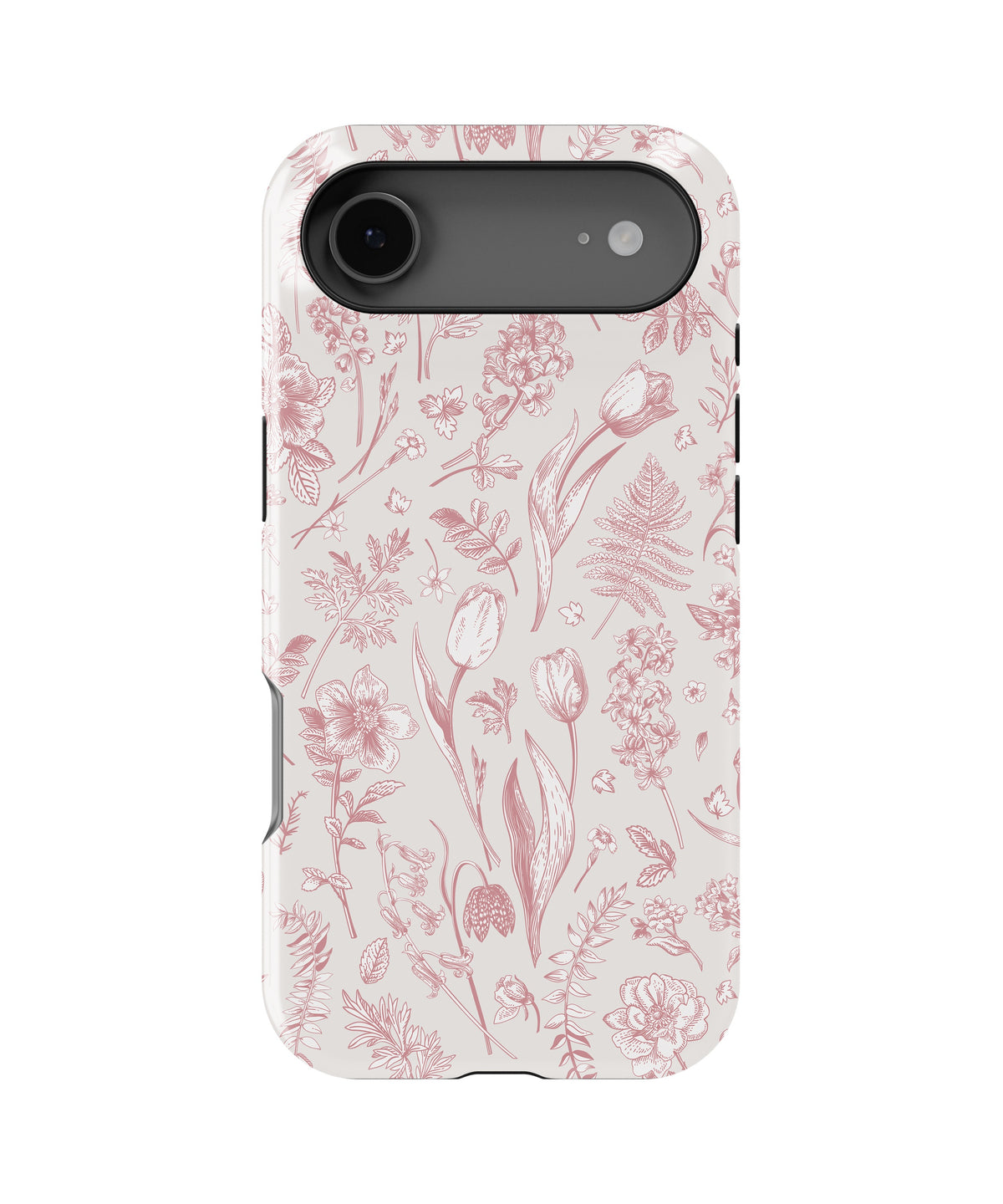 Pink Botanical Line Art Floral MagSafe iPhone Tough Case - i17AT p1