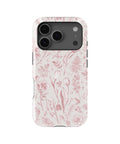 Pink Botanical Line Art Floral MagSafe iPhone Tough Case - i17PT p1