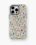 Embroidered Wildflower Meadow MagSafe iPhone Tough Case - i15 pro max tough p1