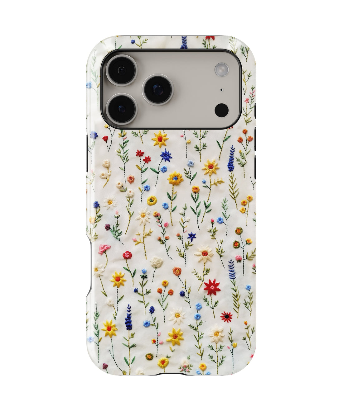 Embroidered Wildflower Meadow MagSafe iPhone Tough Case - i17PMT p1