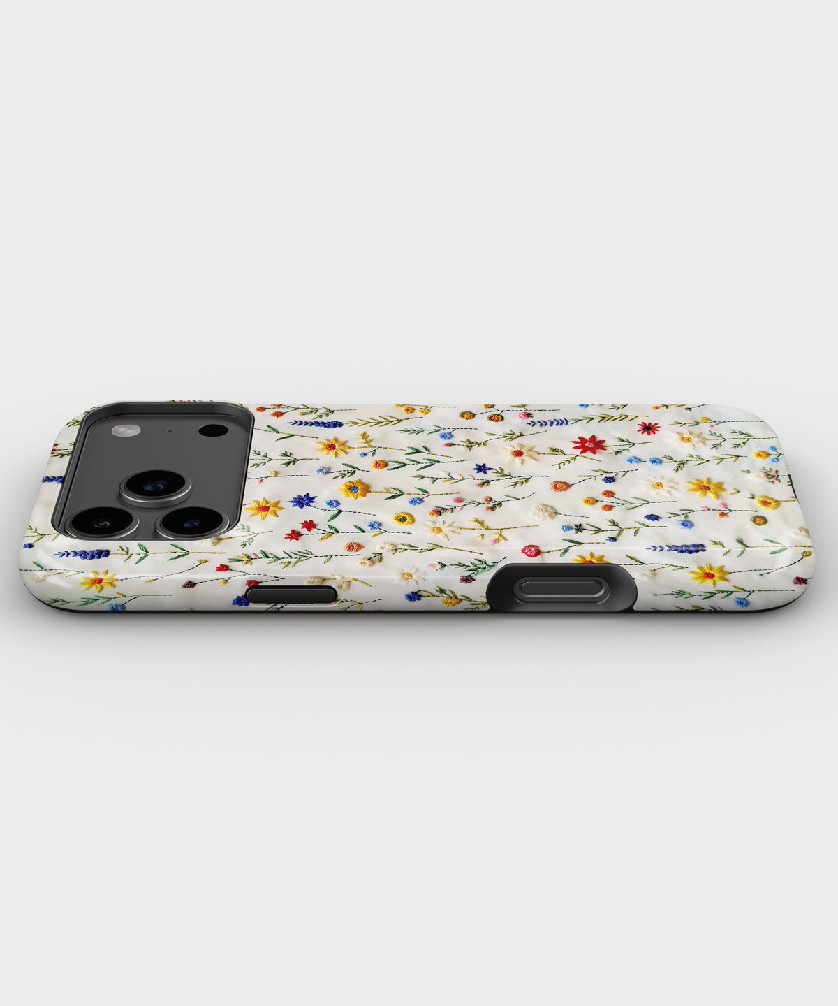 Embroidered Wildflower Meadow MagSafe iPhone Tough Case - i17PMT p3