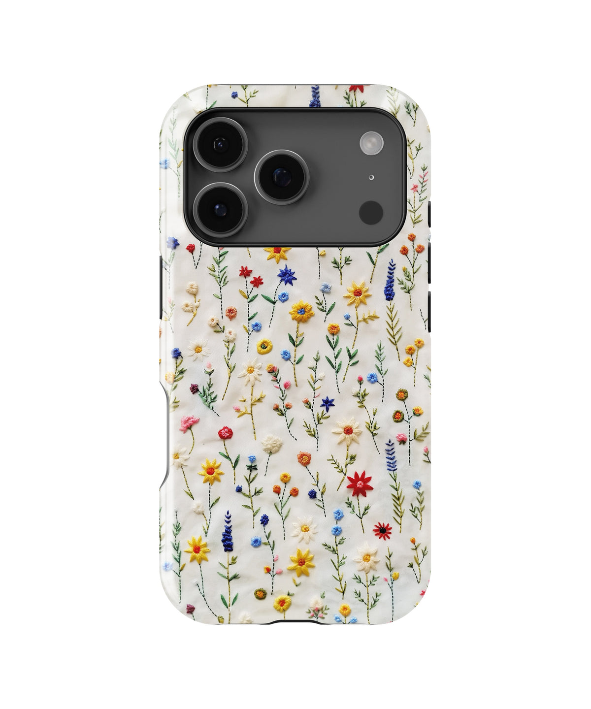 Embroidered Wildflower Meadow MagSafe iPhone Tough Case - i17PT p1
