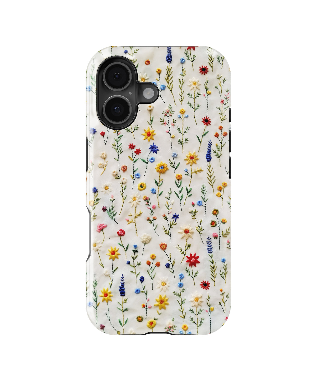 Embroidered Wildflower Meadow MagSafe iPhone Tough Case - i17T p1