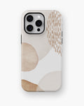 Neutral Abstract Organic Shapes MagSafe iPhone Tough Case - i15 pro max tough p1